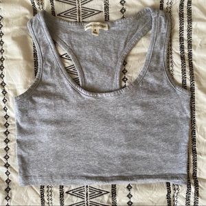 Grey cropped tank top - size M